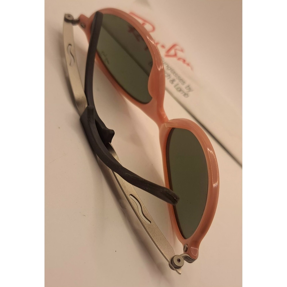 Vintage Pink Ray-Ban Orbs Sunglasses 80's Oval Bausch & Lomb Flash Mirror Lenses - Picture 7 of 16